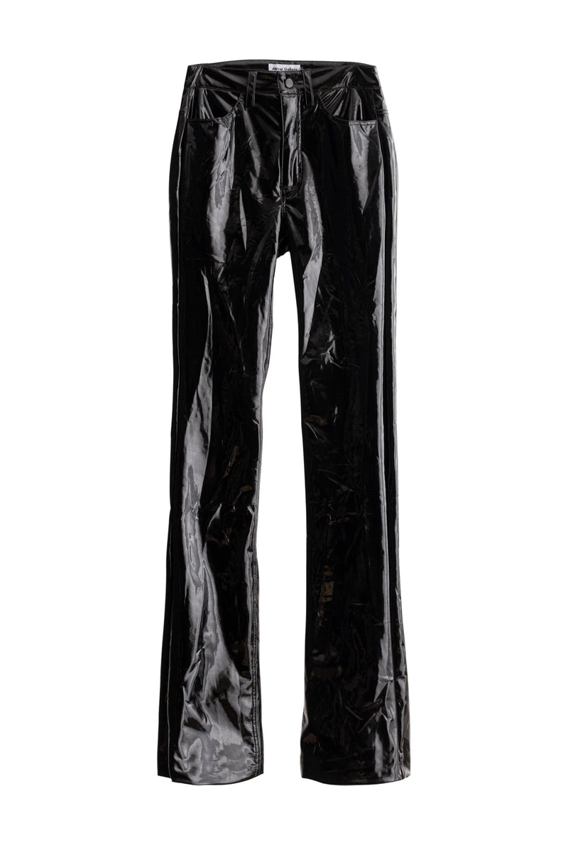 Aiko latex trousers black