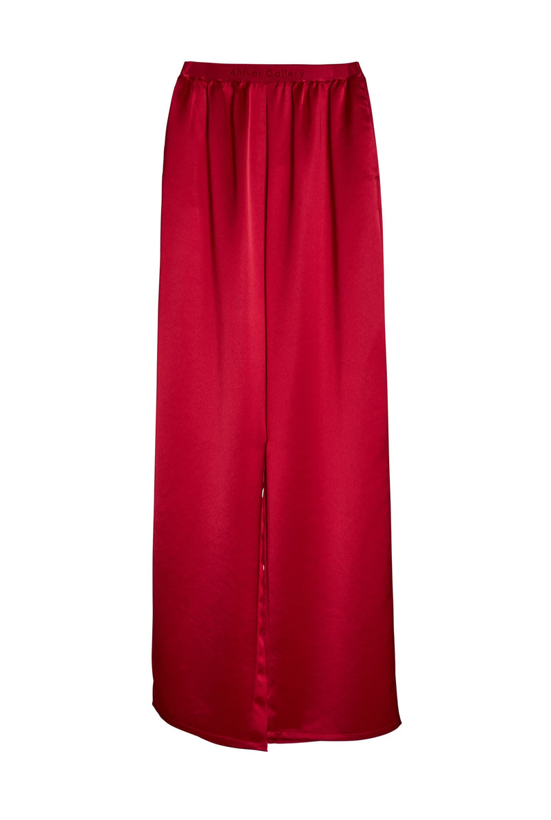Ayla satin trousers red
