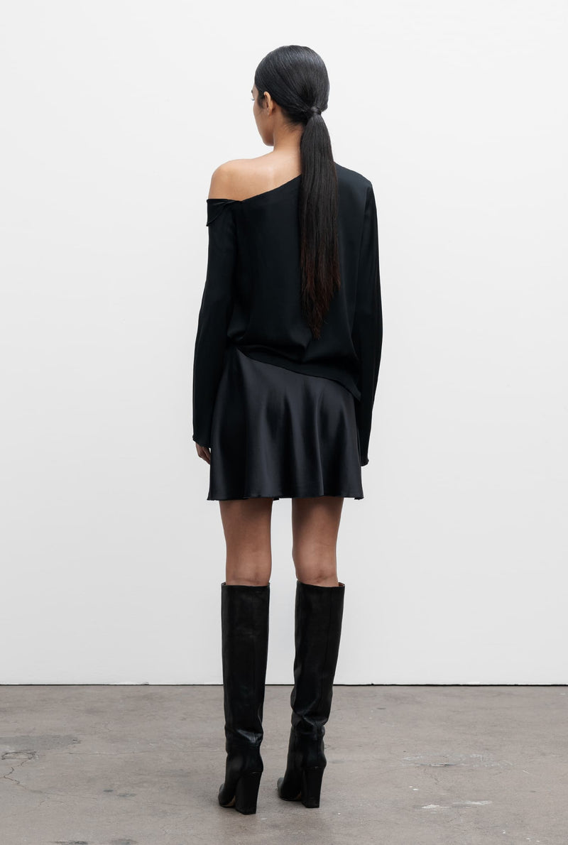 Cora silk blouse black