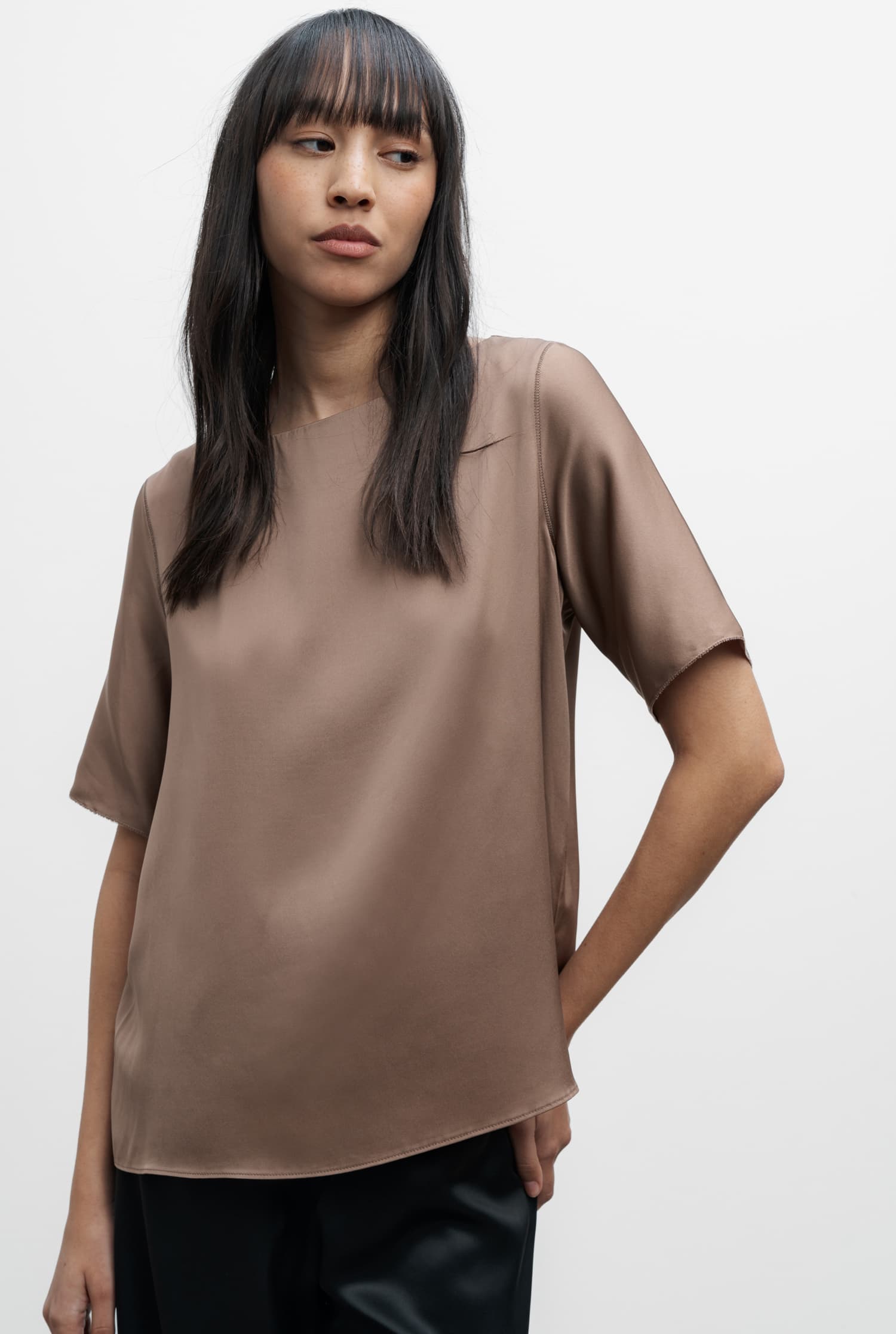 Yoli silk blouse sand