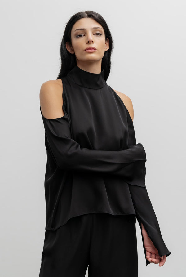Yuri silk blouse black