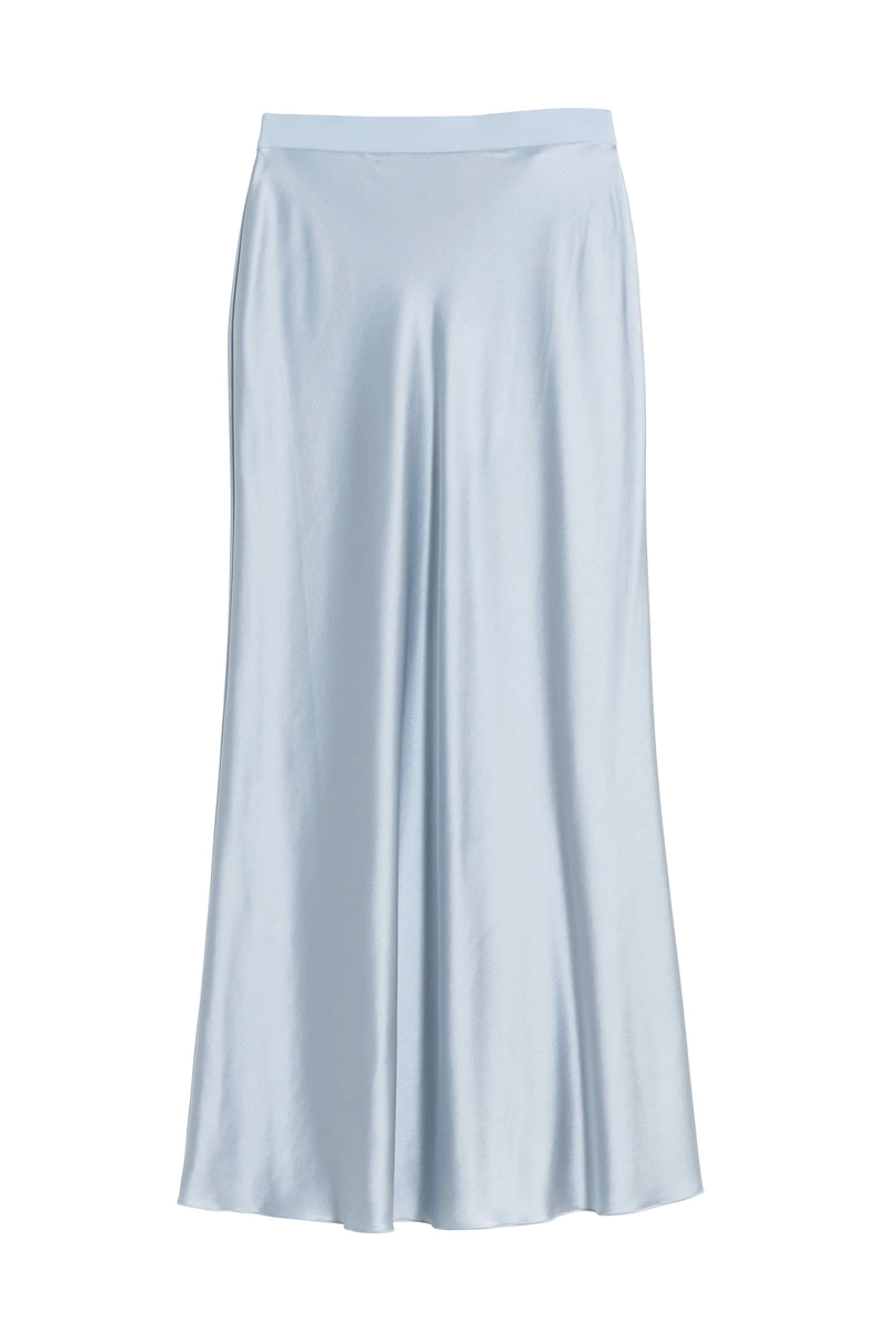 Hana silk skirt light blue