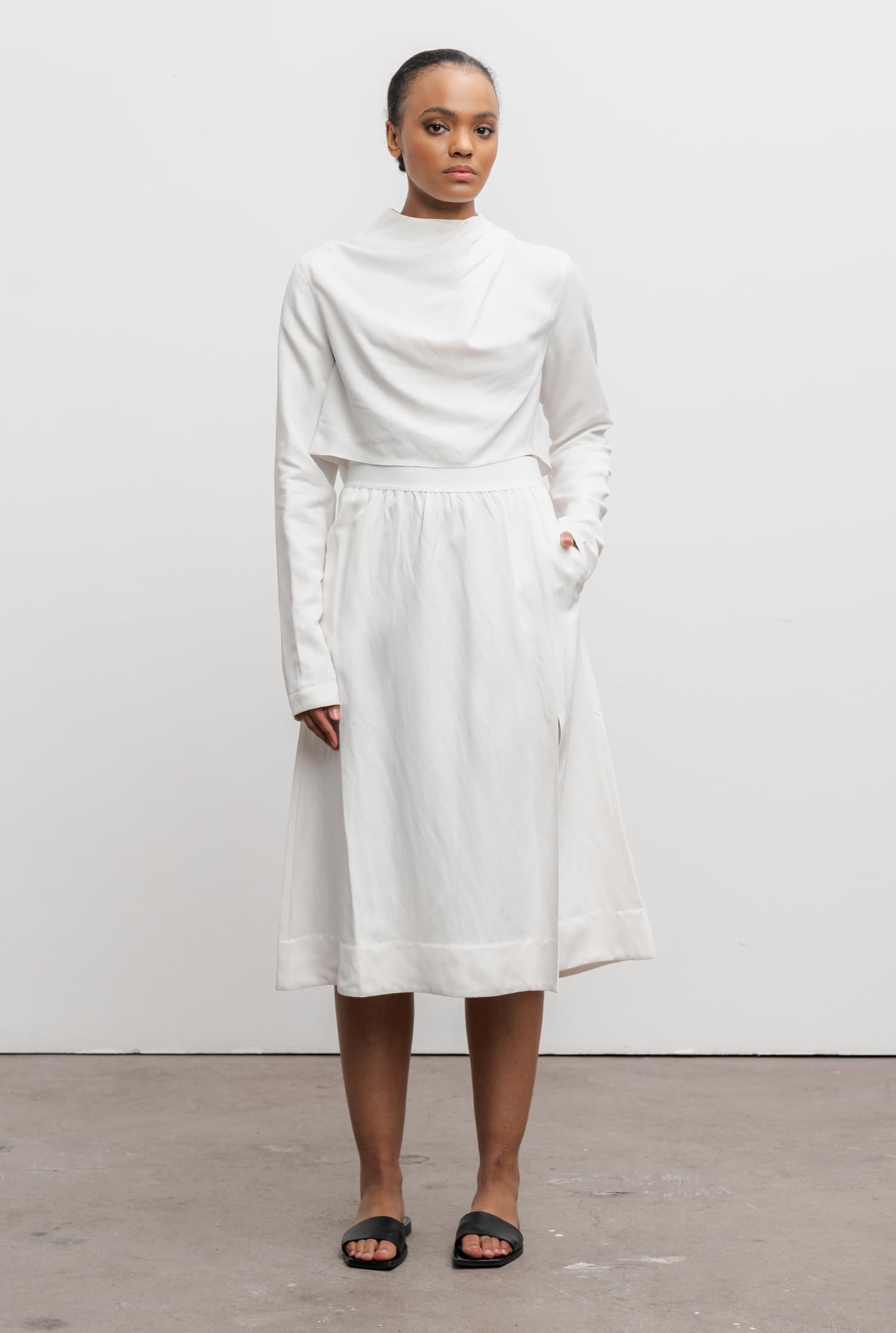 Off white 2025 linen skirt