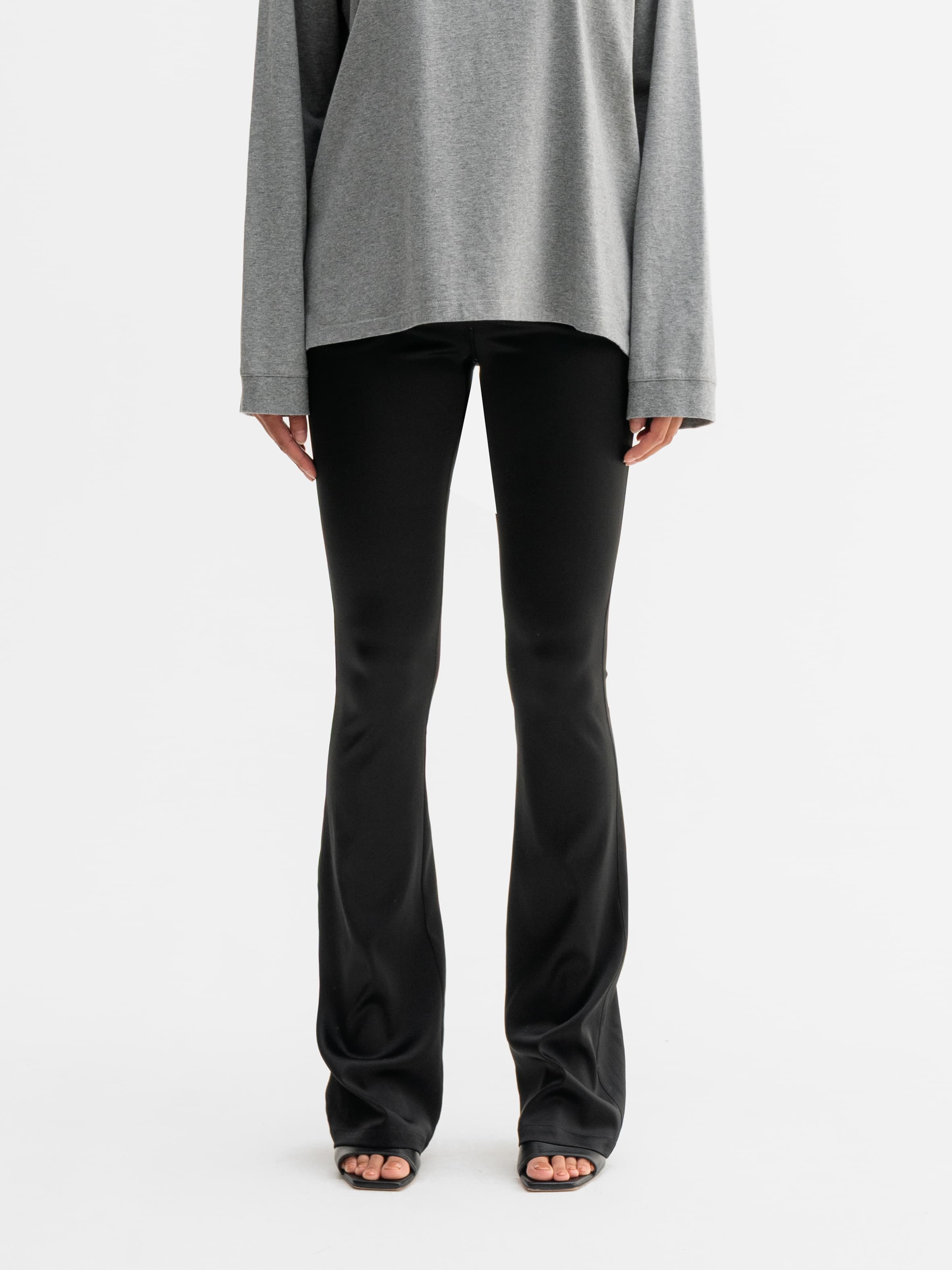 Aiko satin trousers black