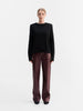 Aina PU leather trousers burgundy