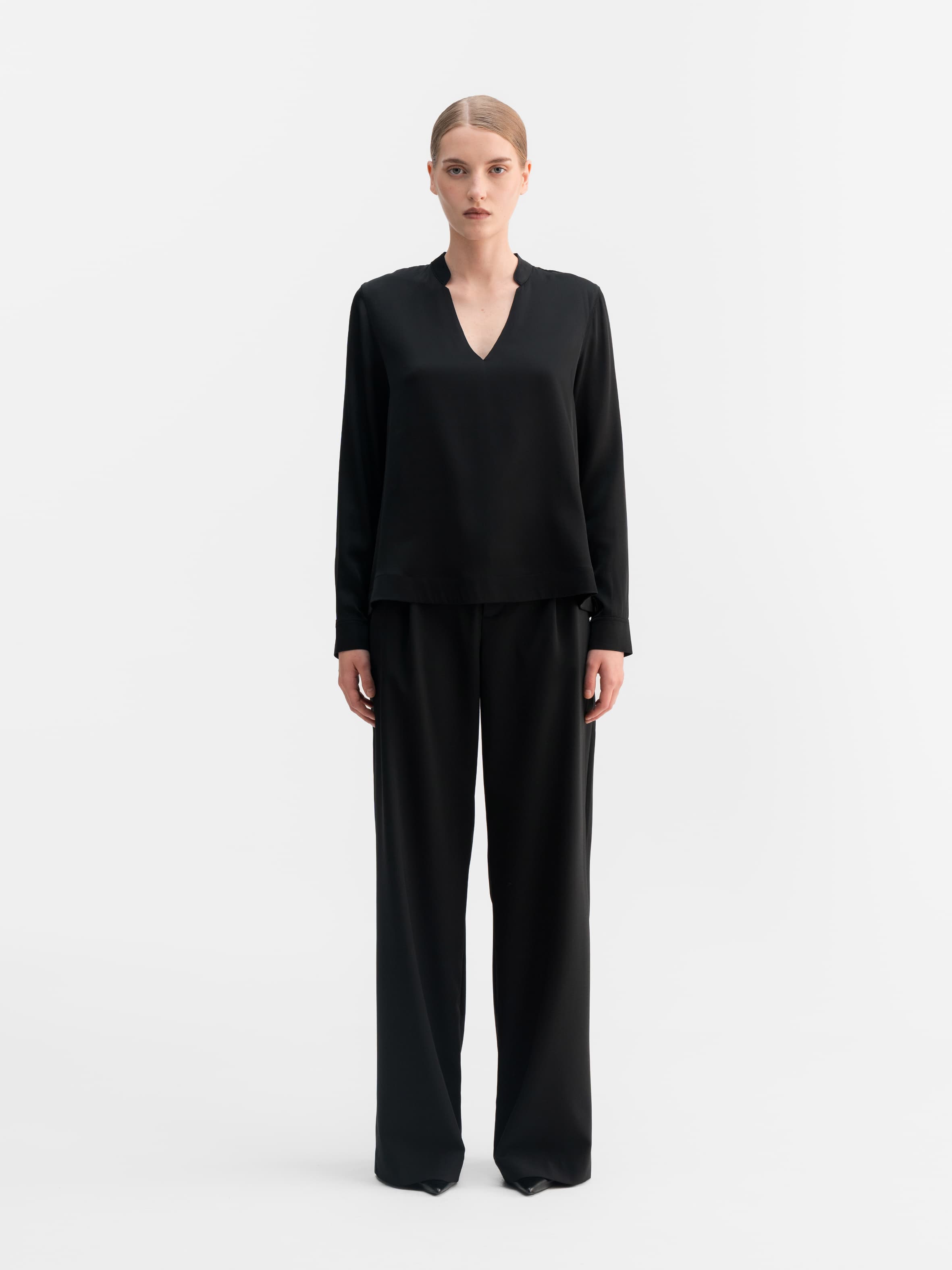 Alice silk blouse black