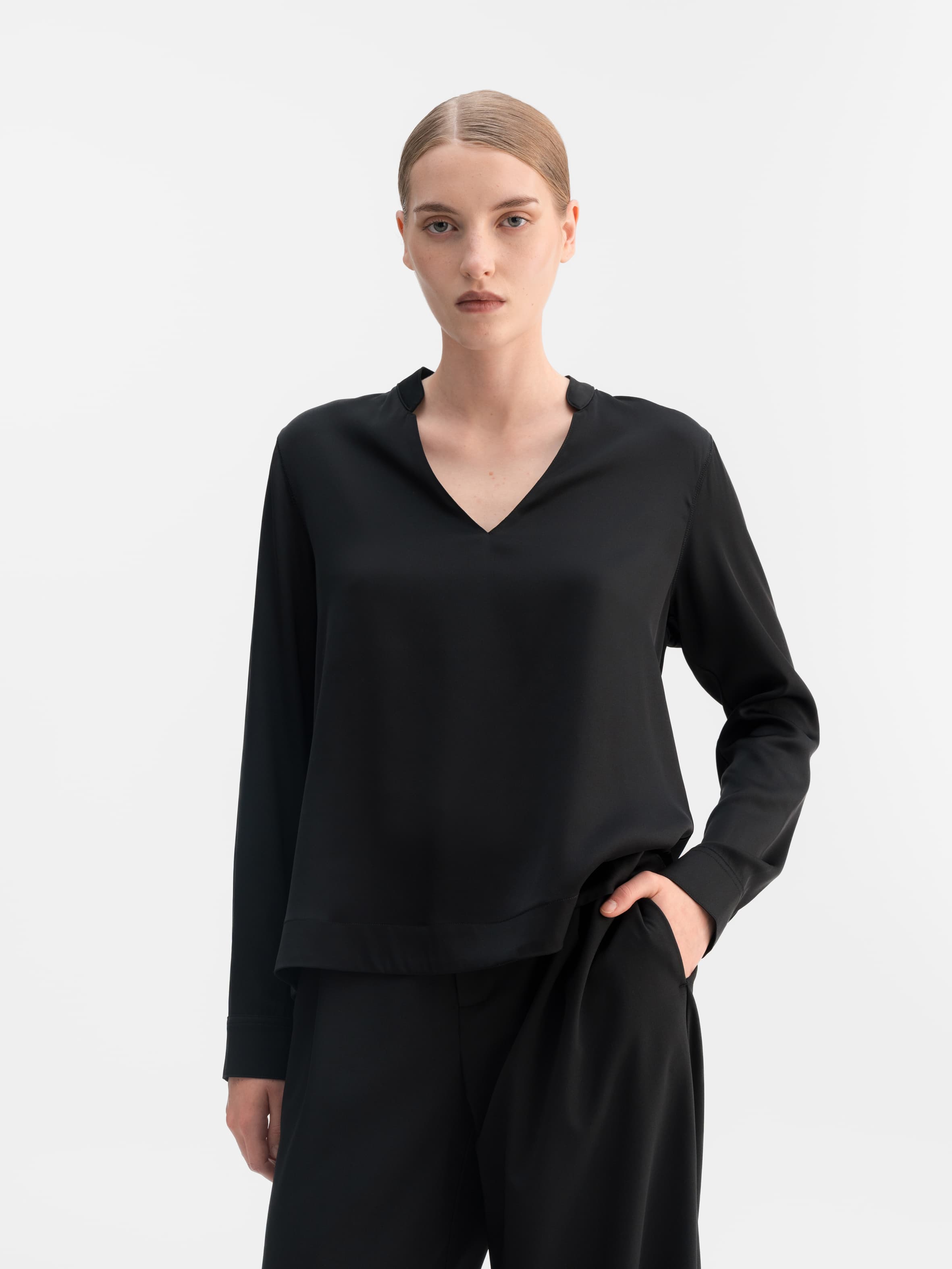 Alice silk blouse black