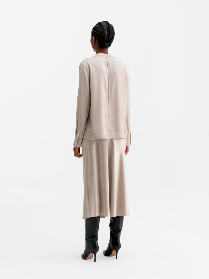 Alice silk blouse greige