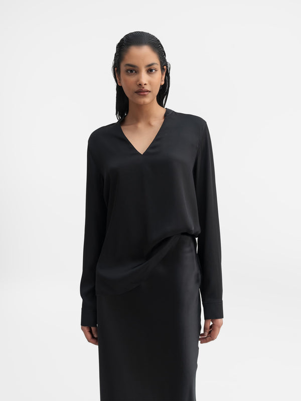 Alila silk blouse black