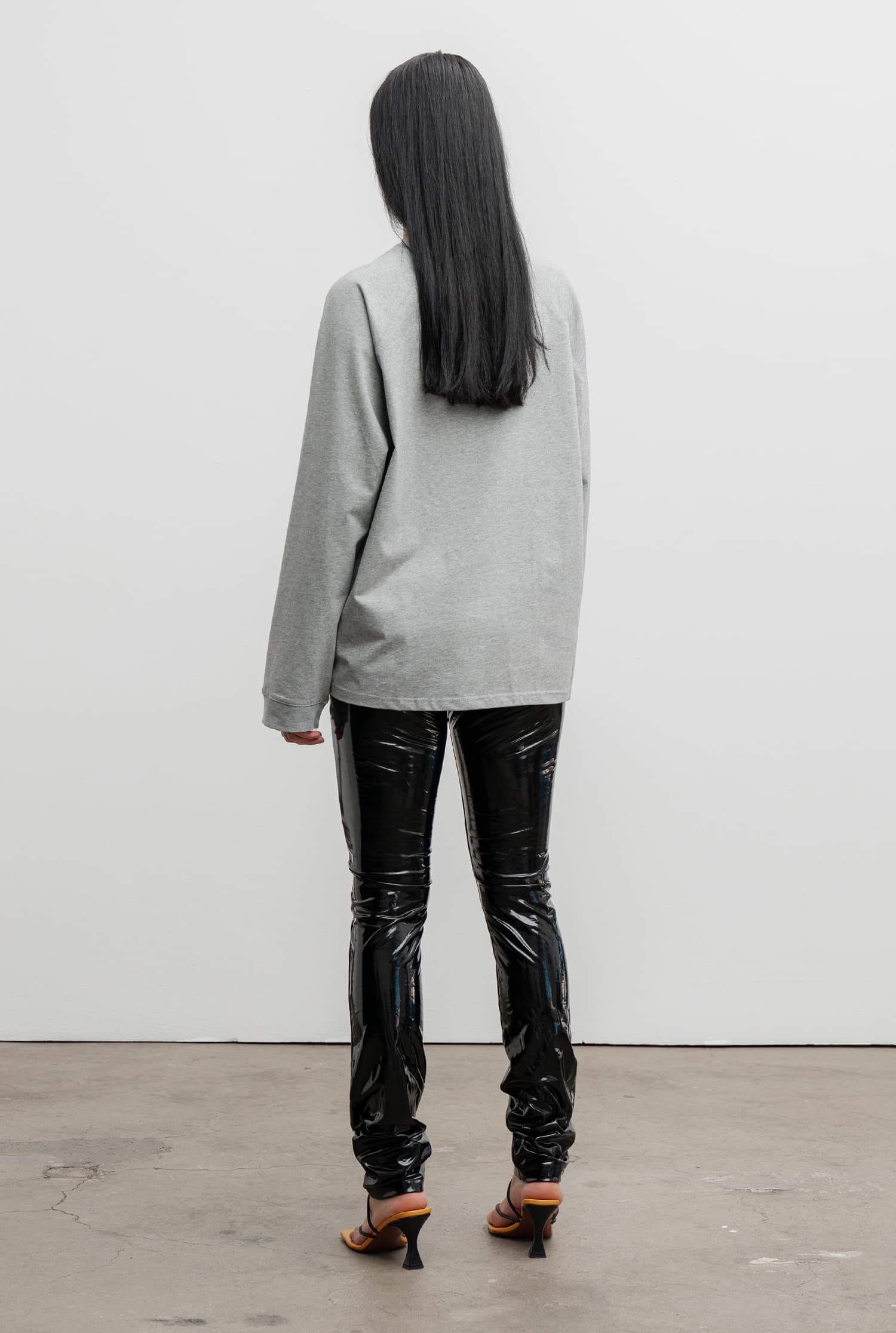 Amaya latex trousers black