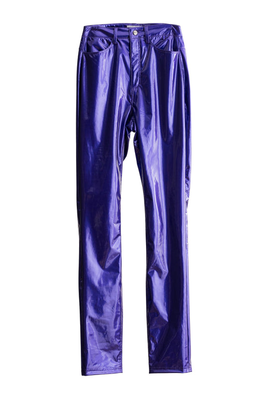 Amaya latex trousers violet