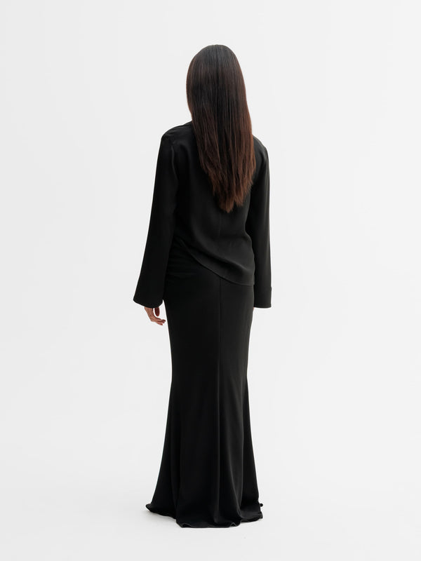 Back view of Ahlvar Gallery Ari blouse in Black