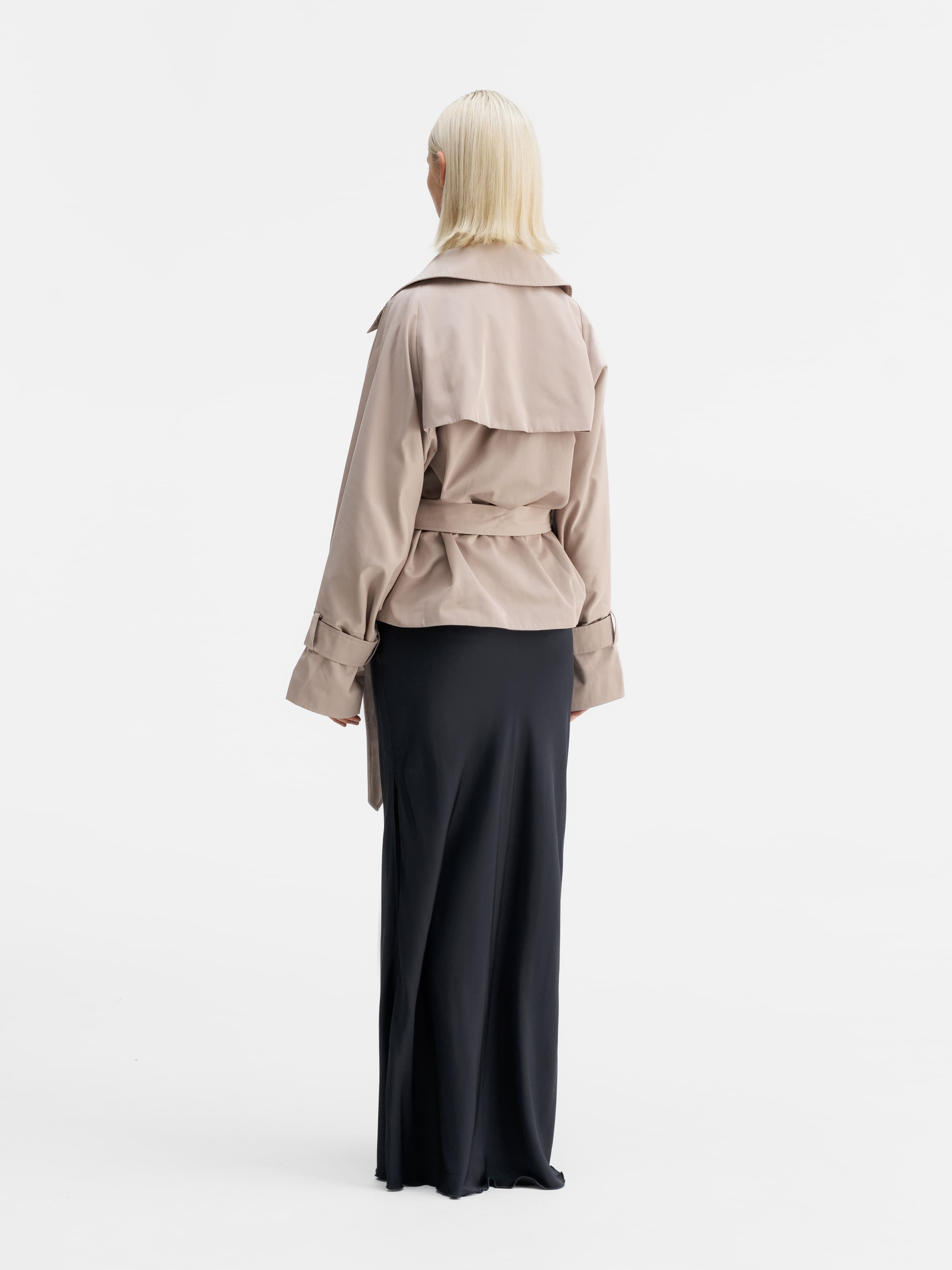 Back view of Ahlvar Gallery Asha jacket greige