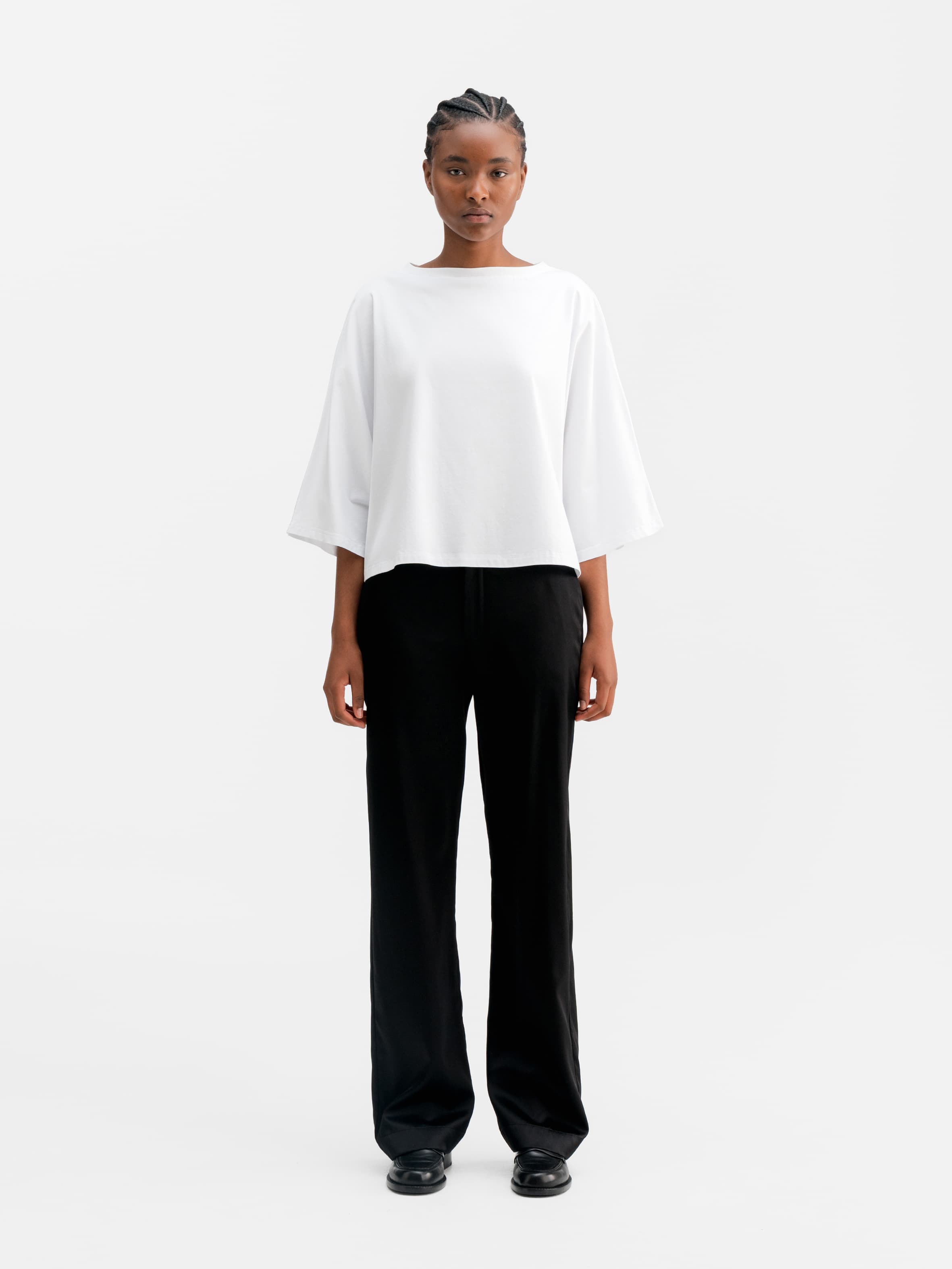 Ava satin silk trousers black