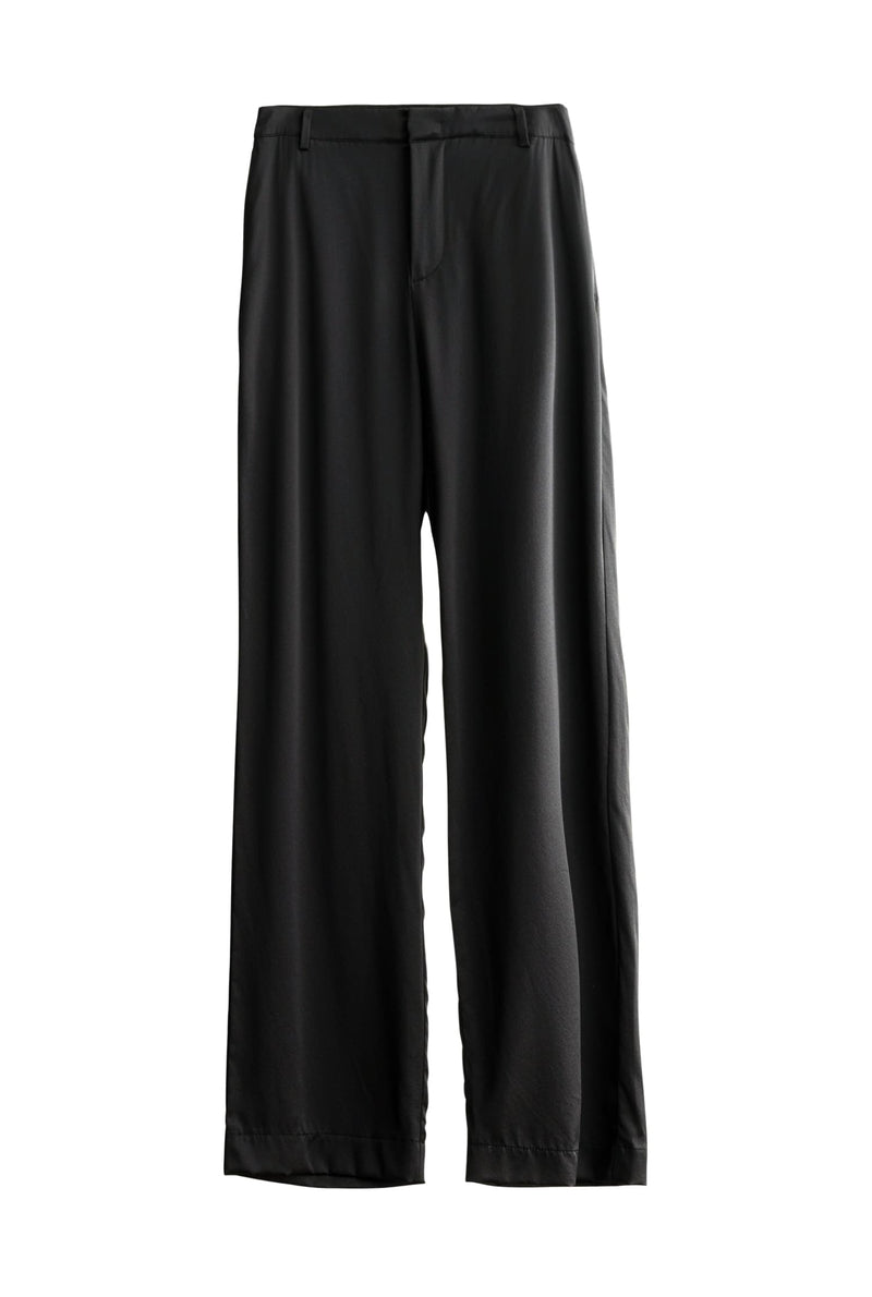 Ava silk trousers black