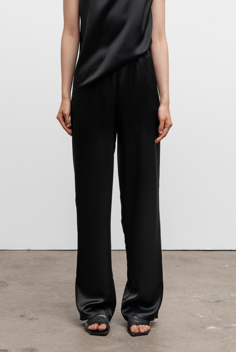 Ayla satin trousers black