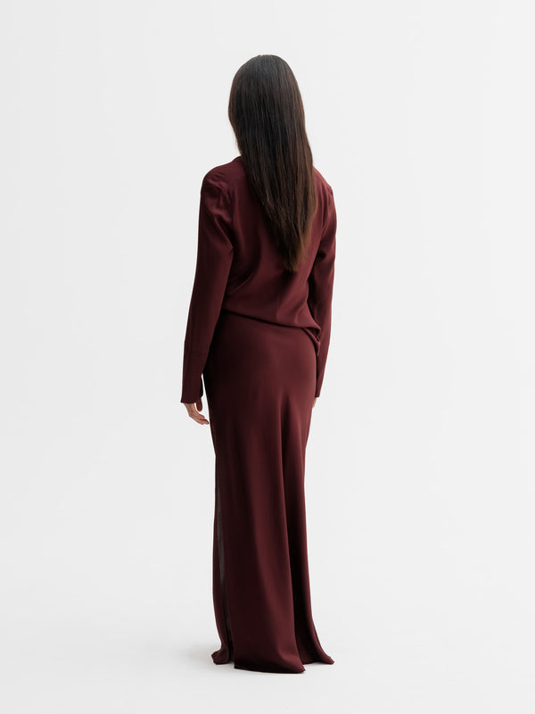 Ayumi silk blouse burgundy