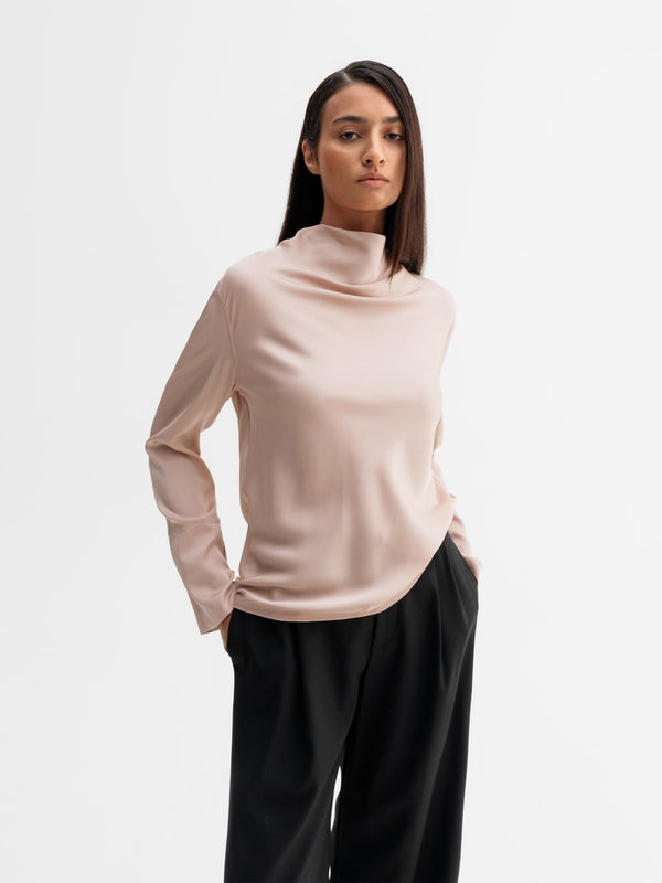 Ayumi silk blouse dusty pink