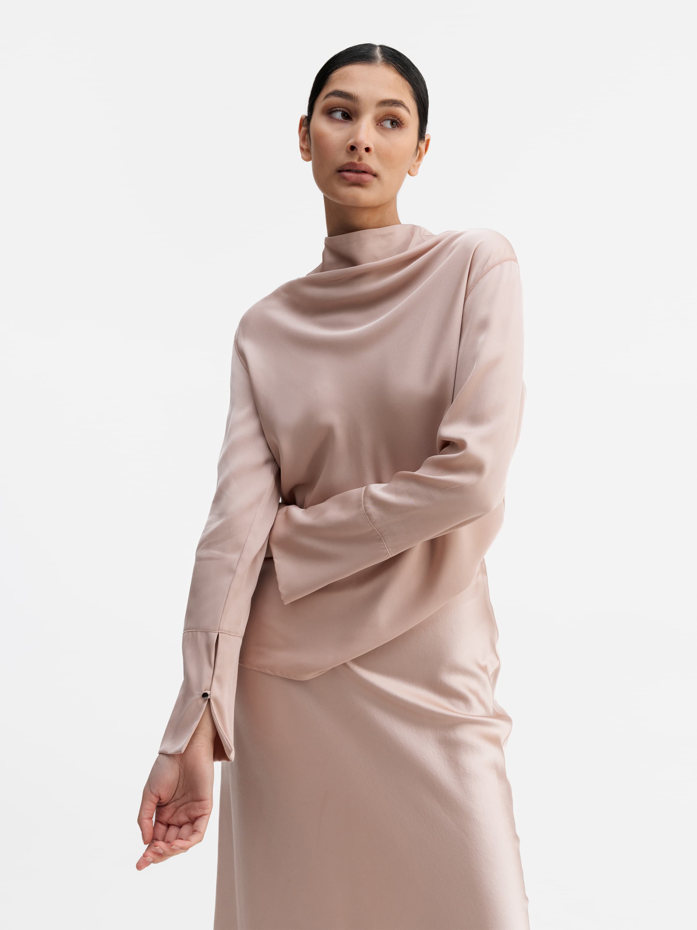 Ayumi silk blouse dusty pink