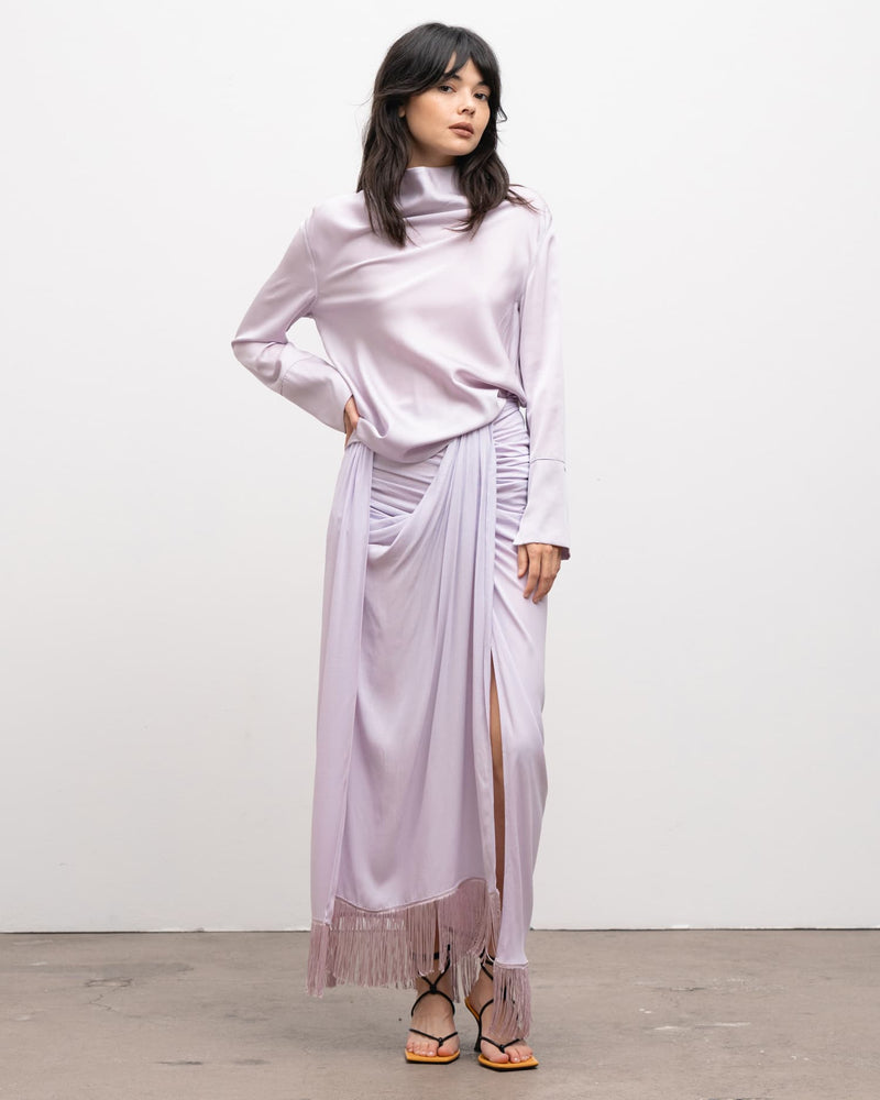 Ayumi silk blouse light purple