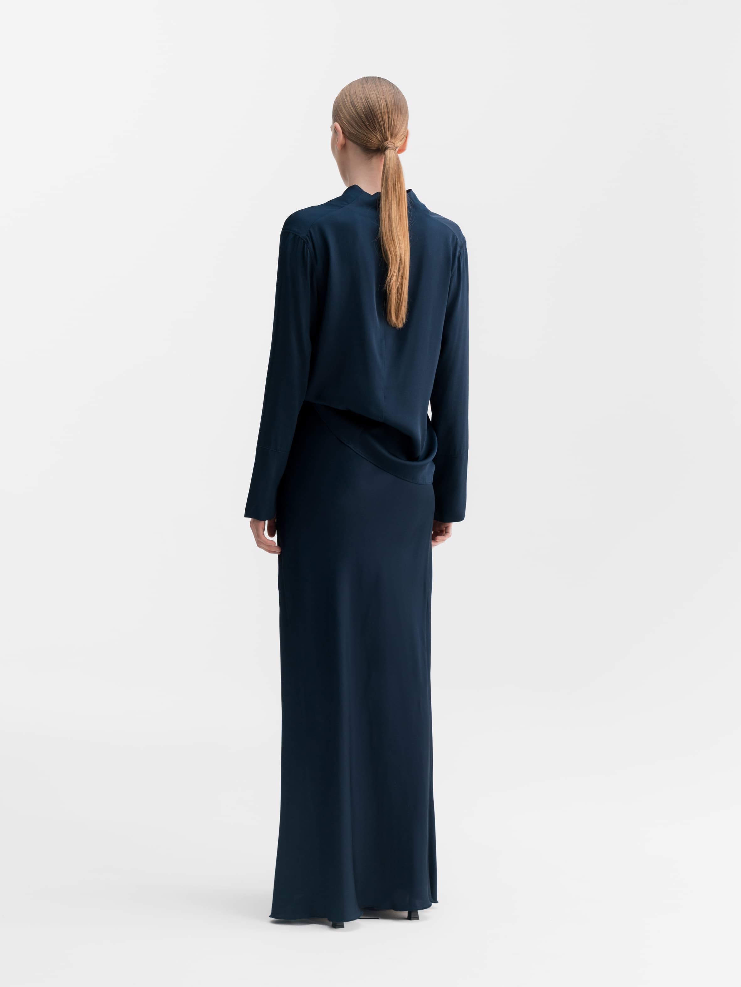 Ayumi silk blouse midnight blue