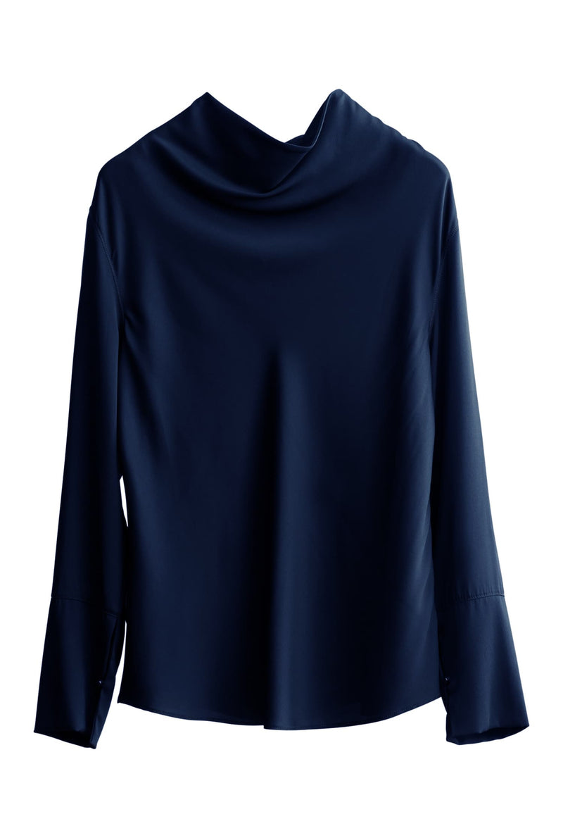 Ayumi silk blouse midnight blue