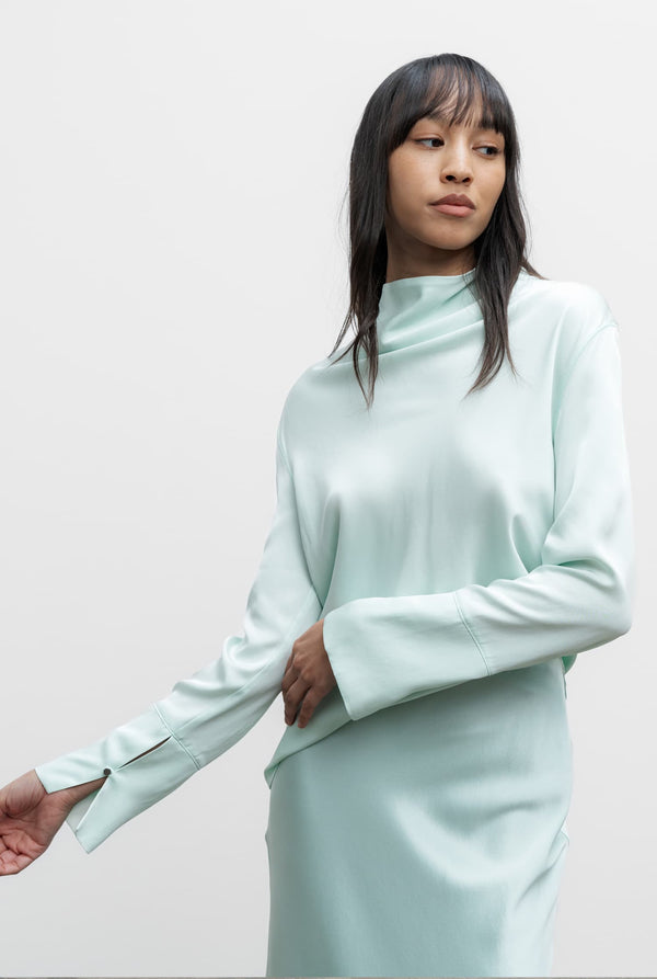 Ayumi silk blouse mint