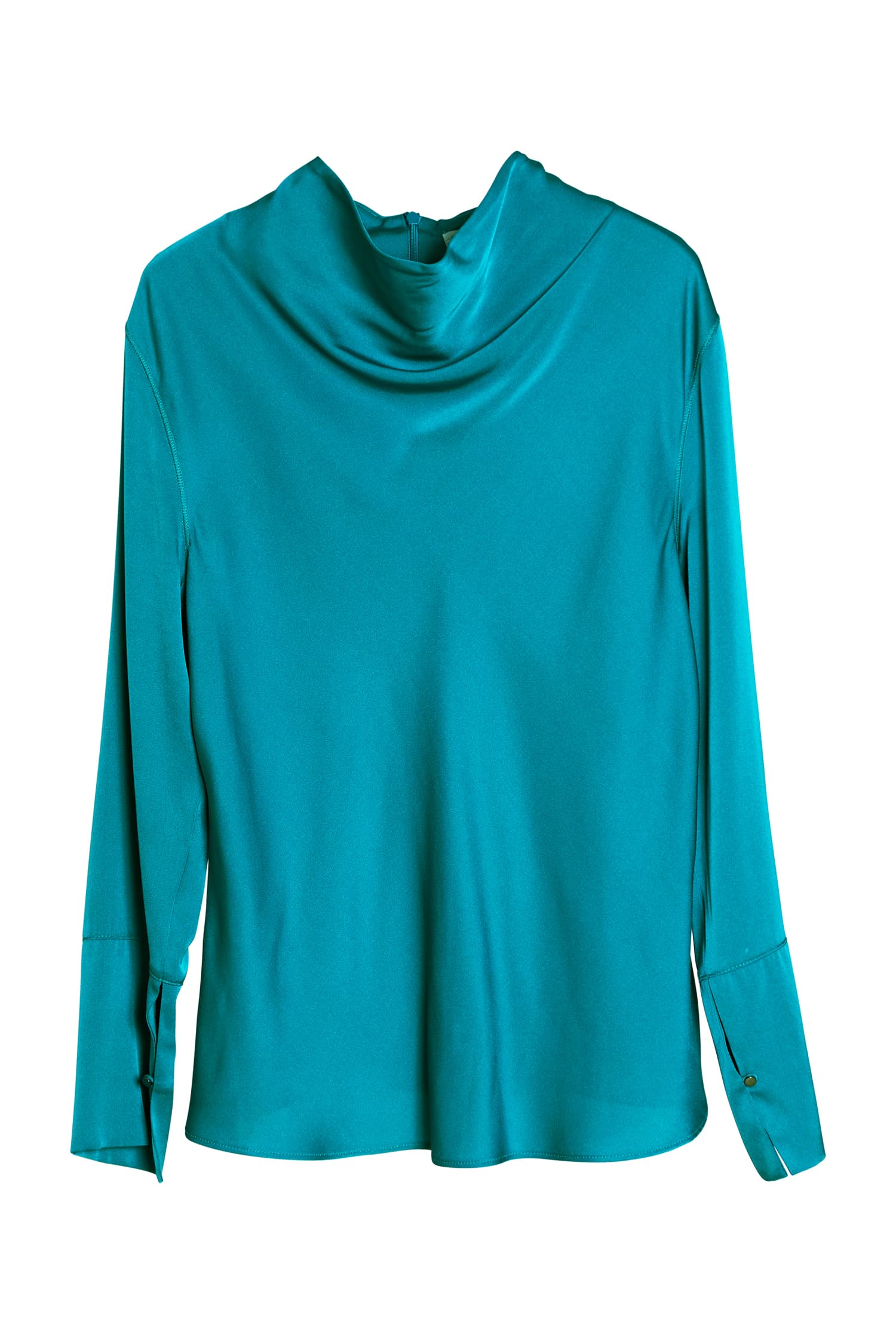 Ayumi silk blouse petrol