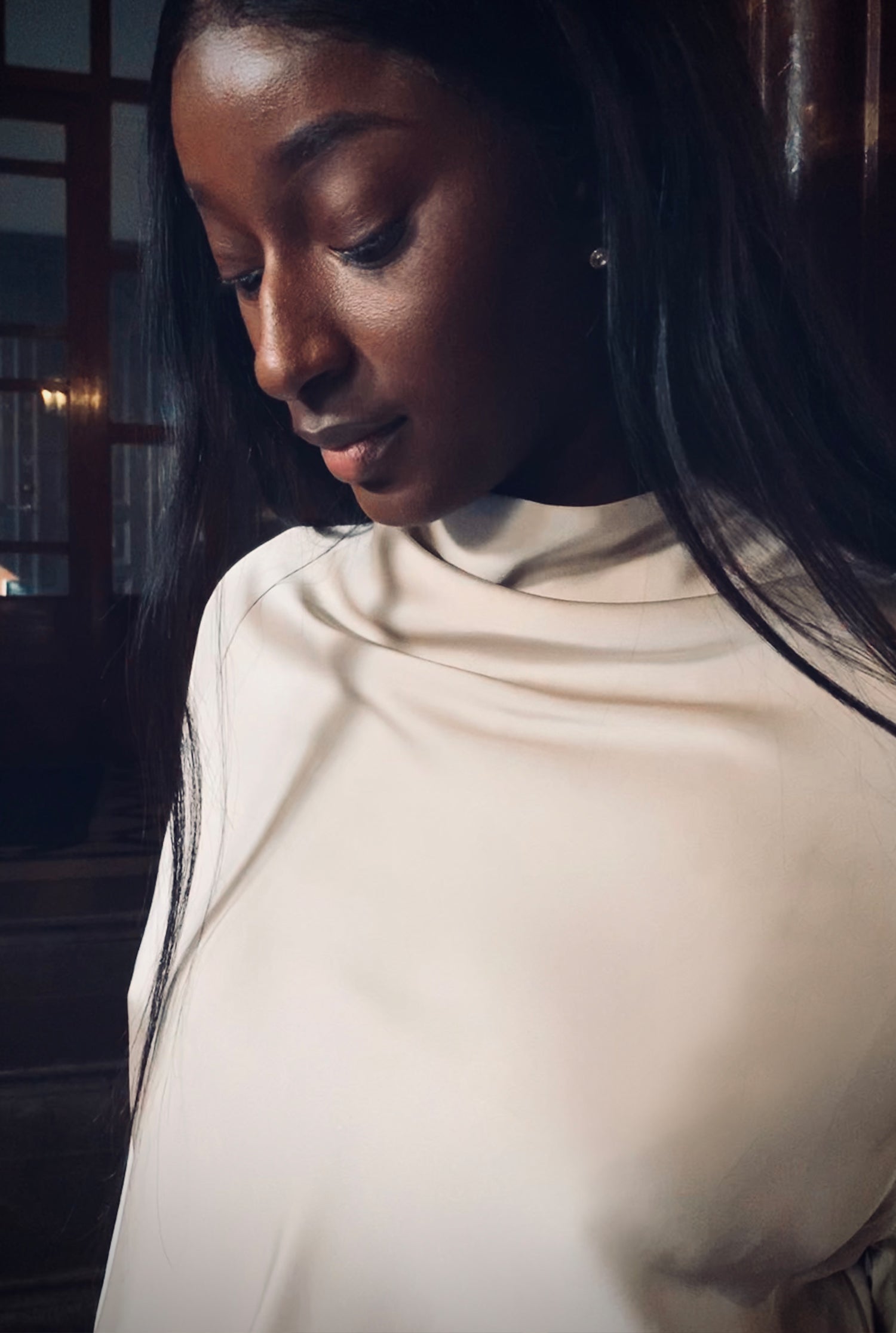 Ayumi silk blouse powder