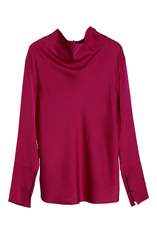 Ayumi silk blouse raspberry