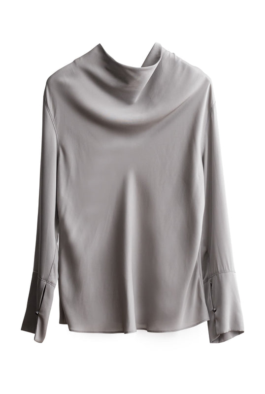 Ayumi silk blouse silver