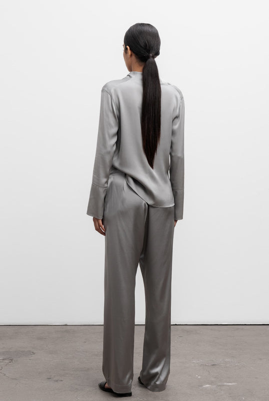 Ayumi silk blouse silver