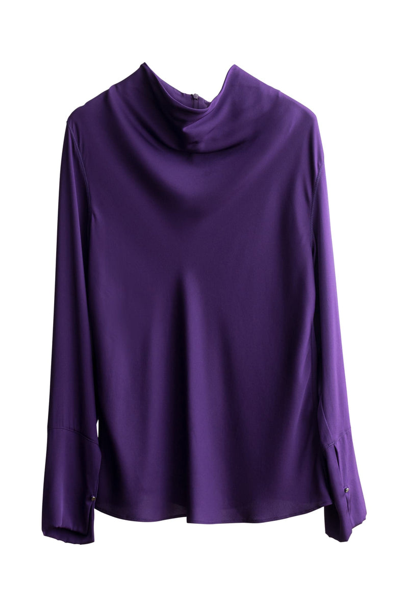 Ayumi silk blouse violet