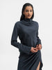 Ayumi silk blouse blue grey