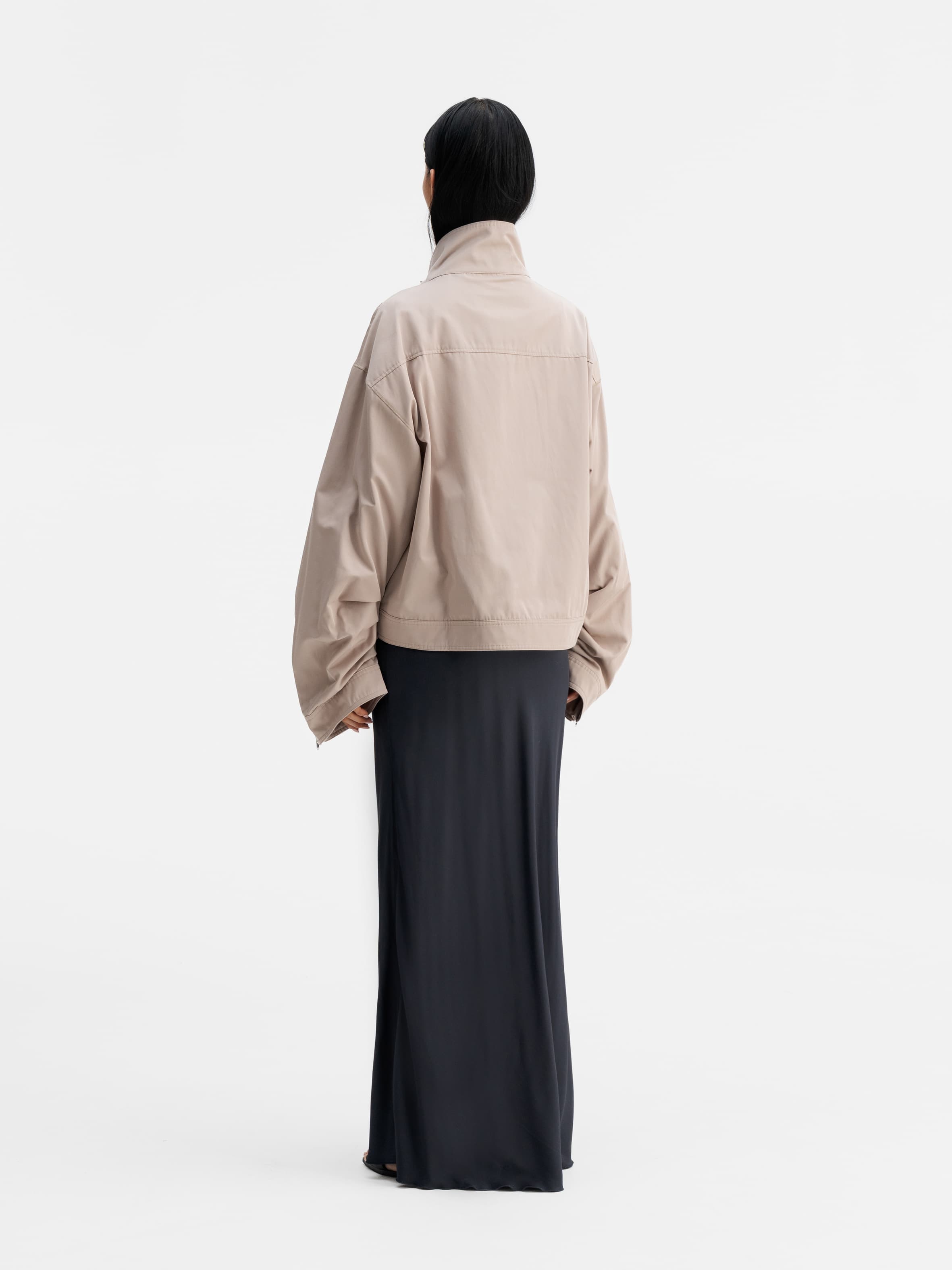 Back view of Ahlvar Gallery Buffy jacket greige