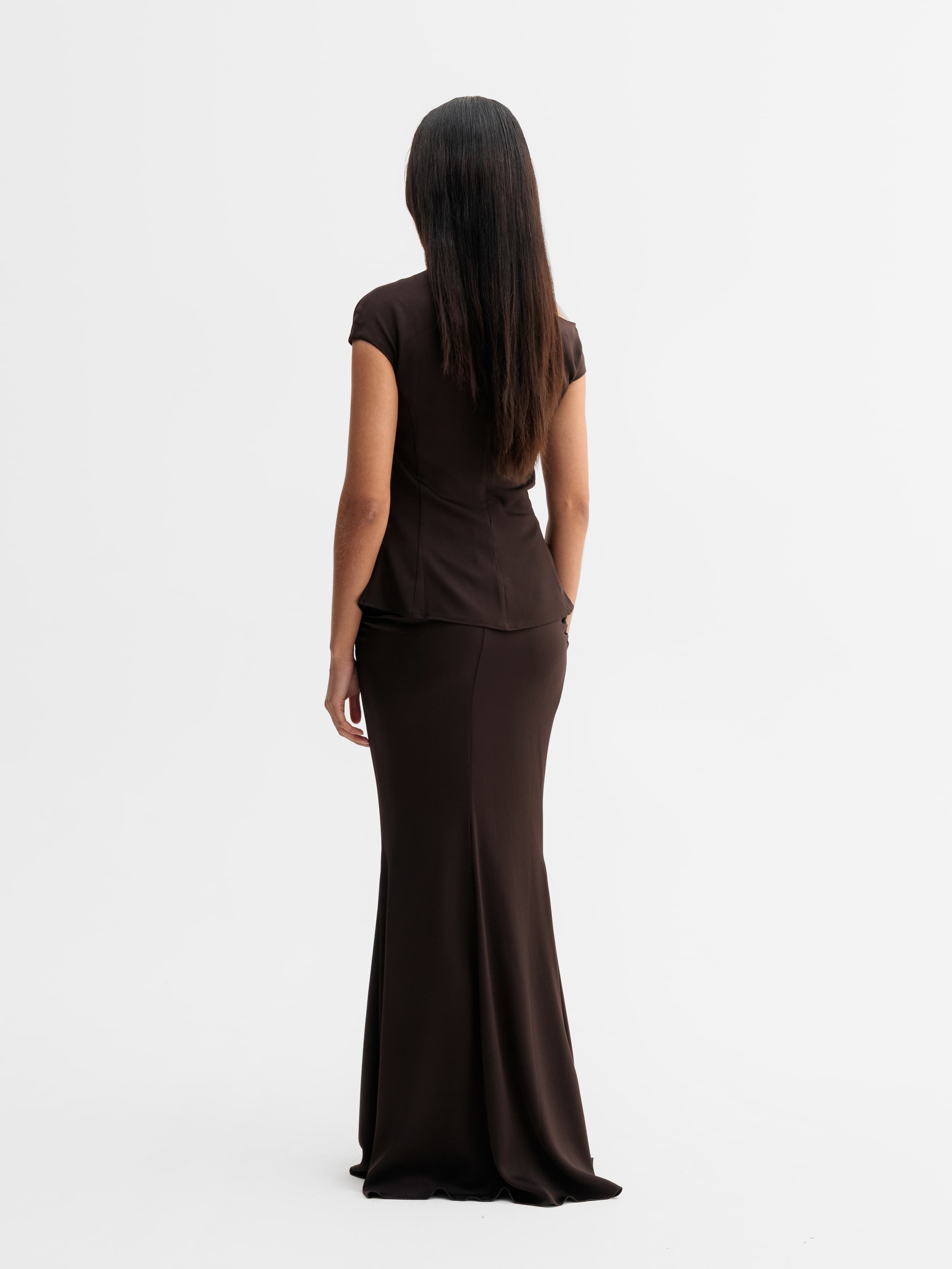 Chika top dark brown