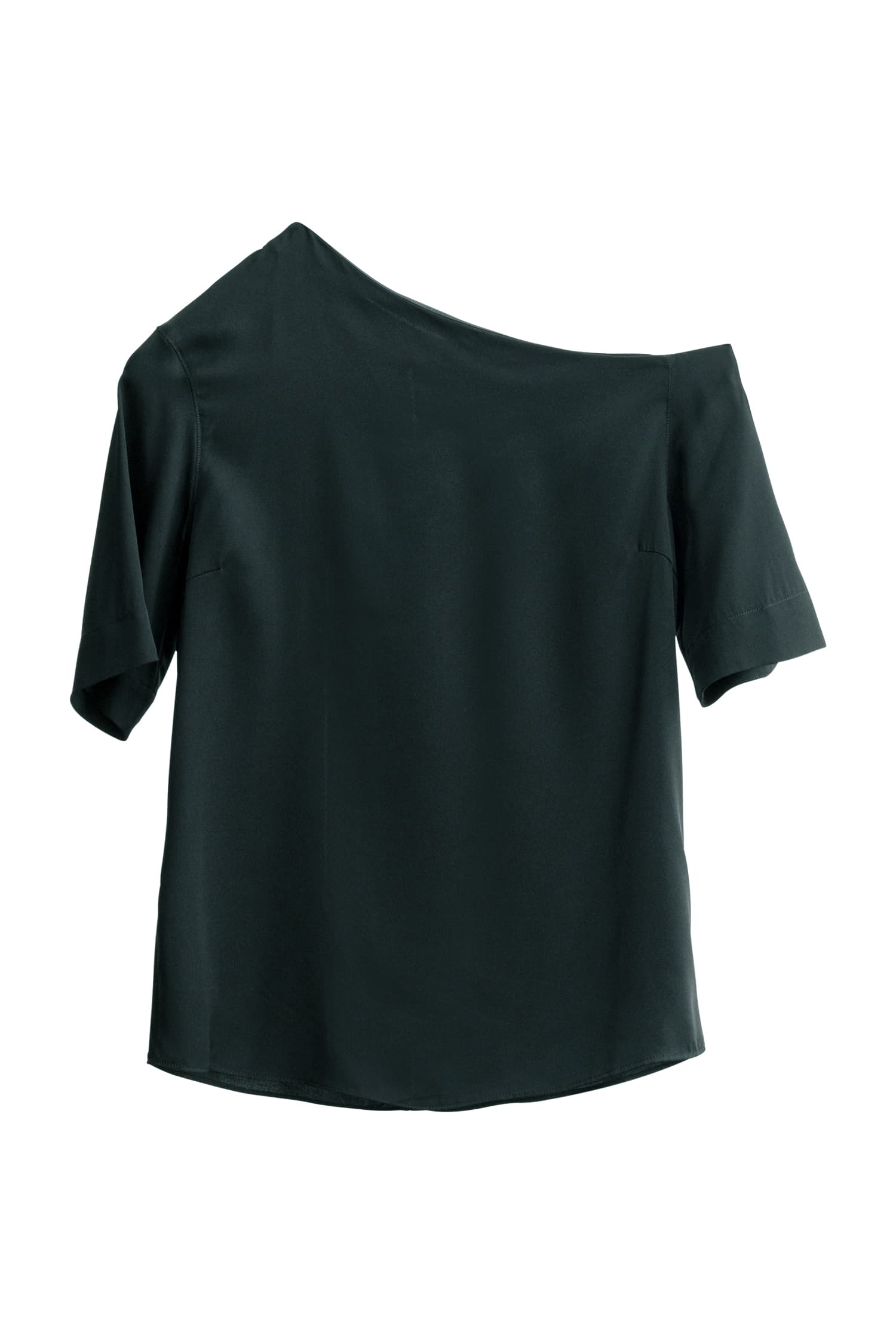 Chima silk blouse deep forest