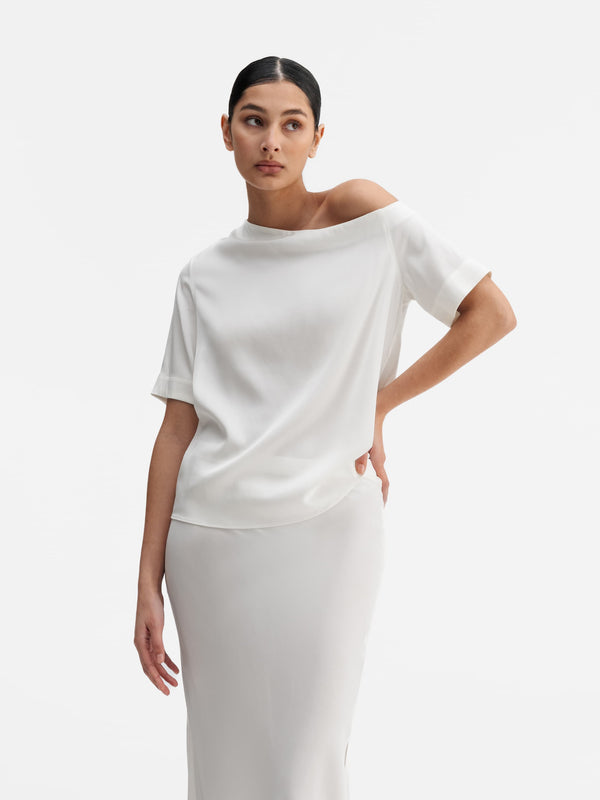 Chima silk blouse white