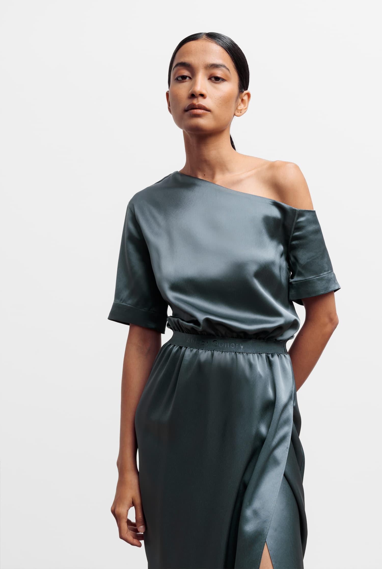 Chima dress faded green