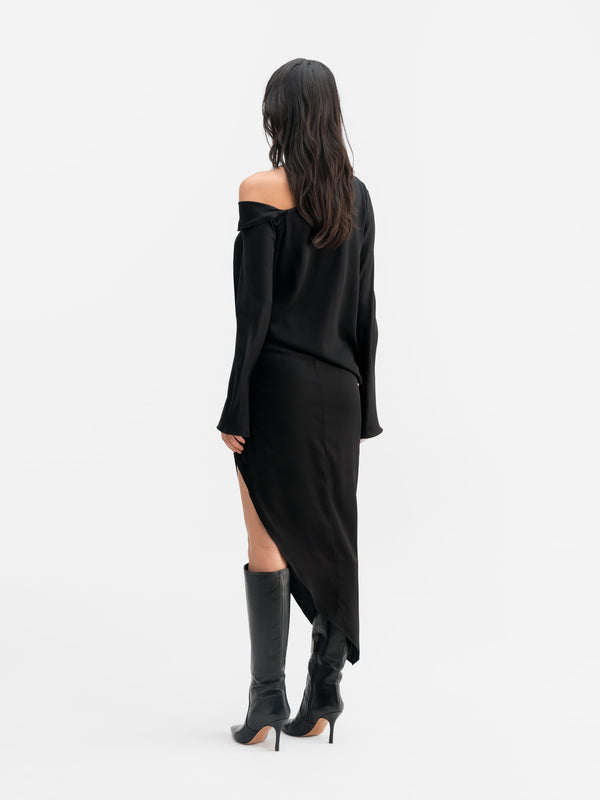 Cora silk blouse black