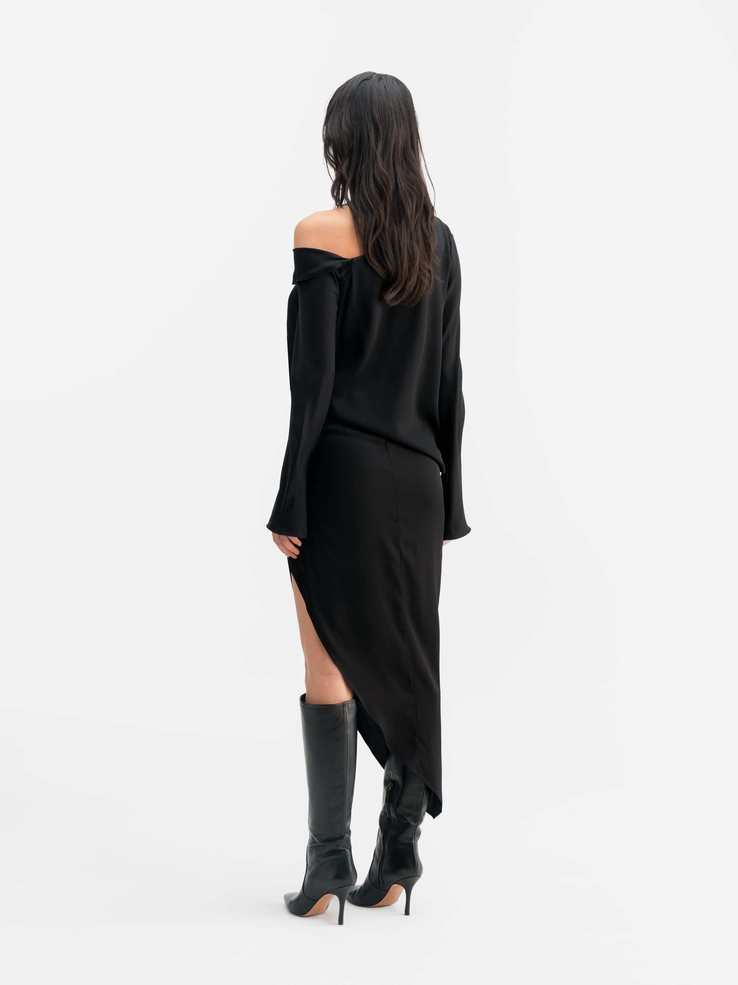 Cora silk blouse black