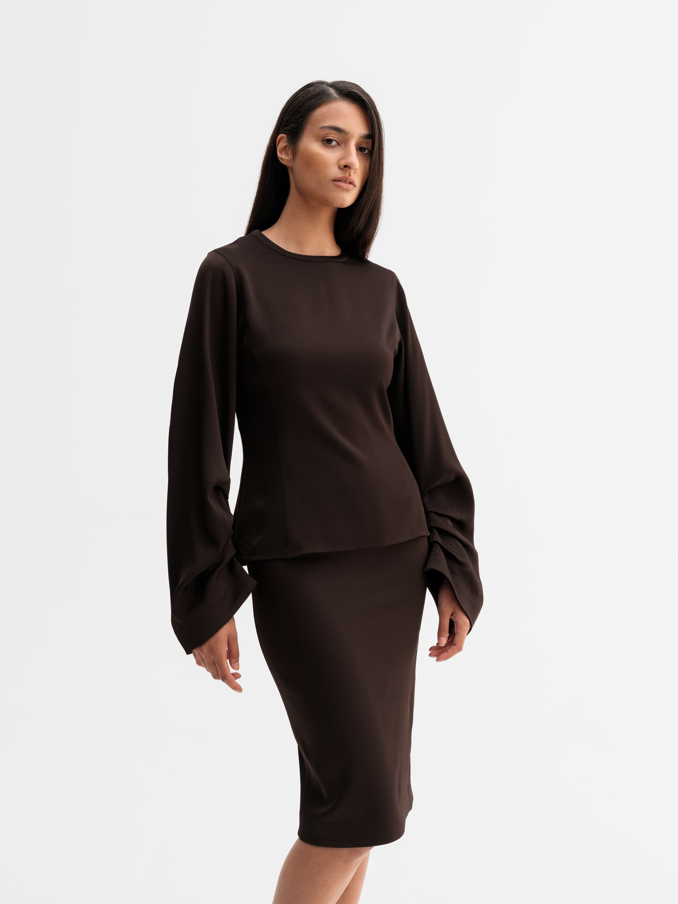 Dara blouse dark brown