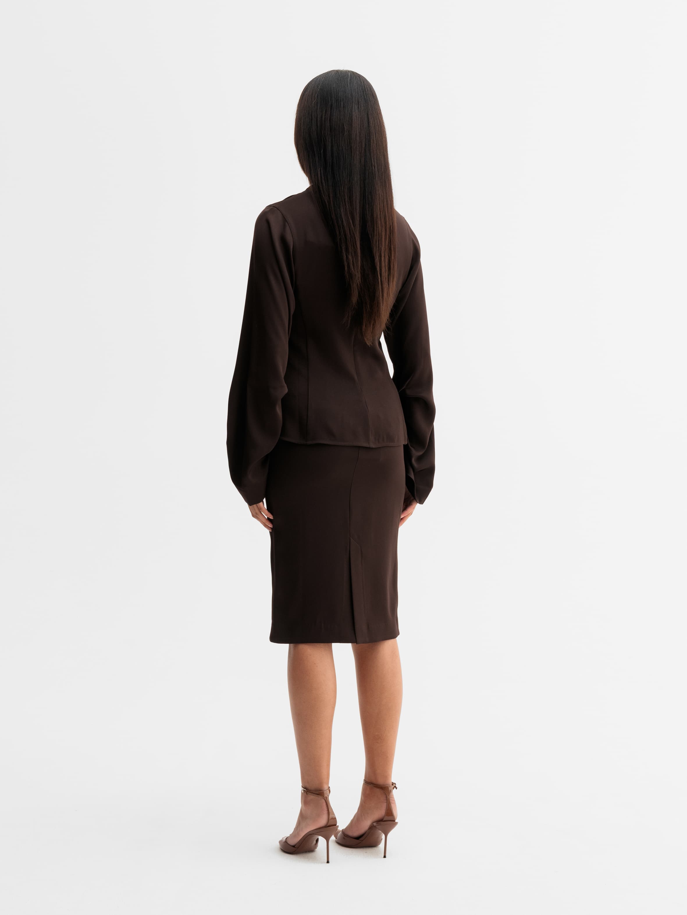 Dara blouse dark brown