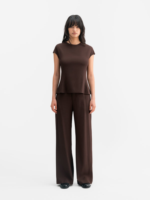 Dara top dark brown