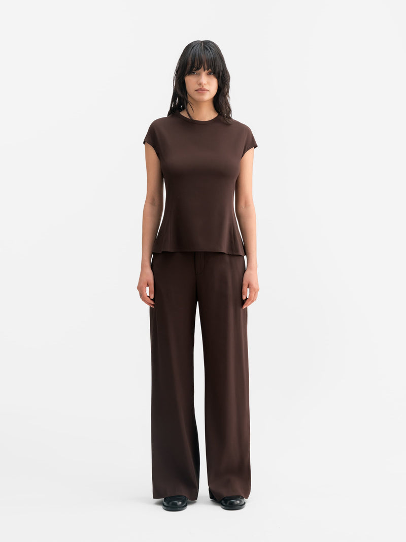 Dara top dark brown