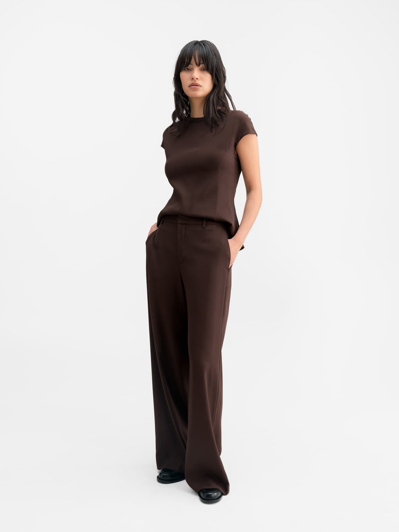 Dara top dark brown