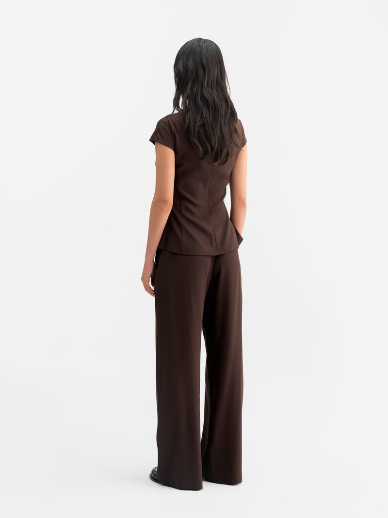 Dara top dark brown