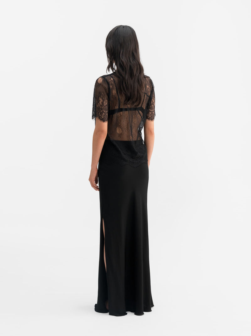 Eden lace tee black