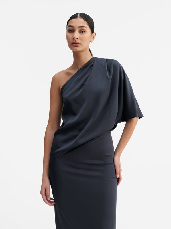 Ella blouse blue grey