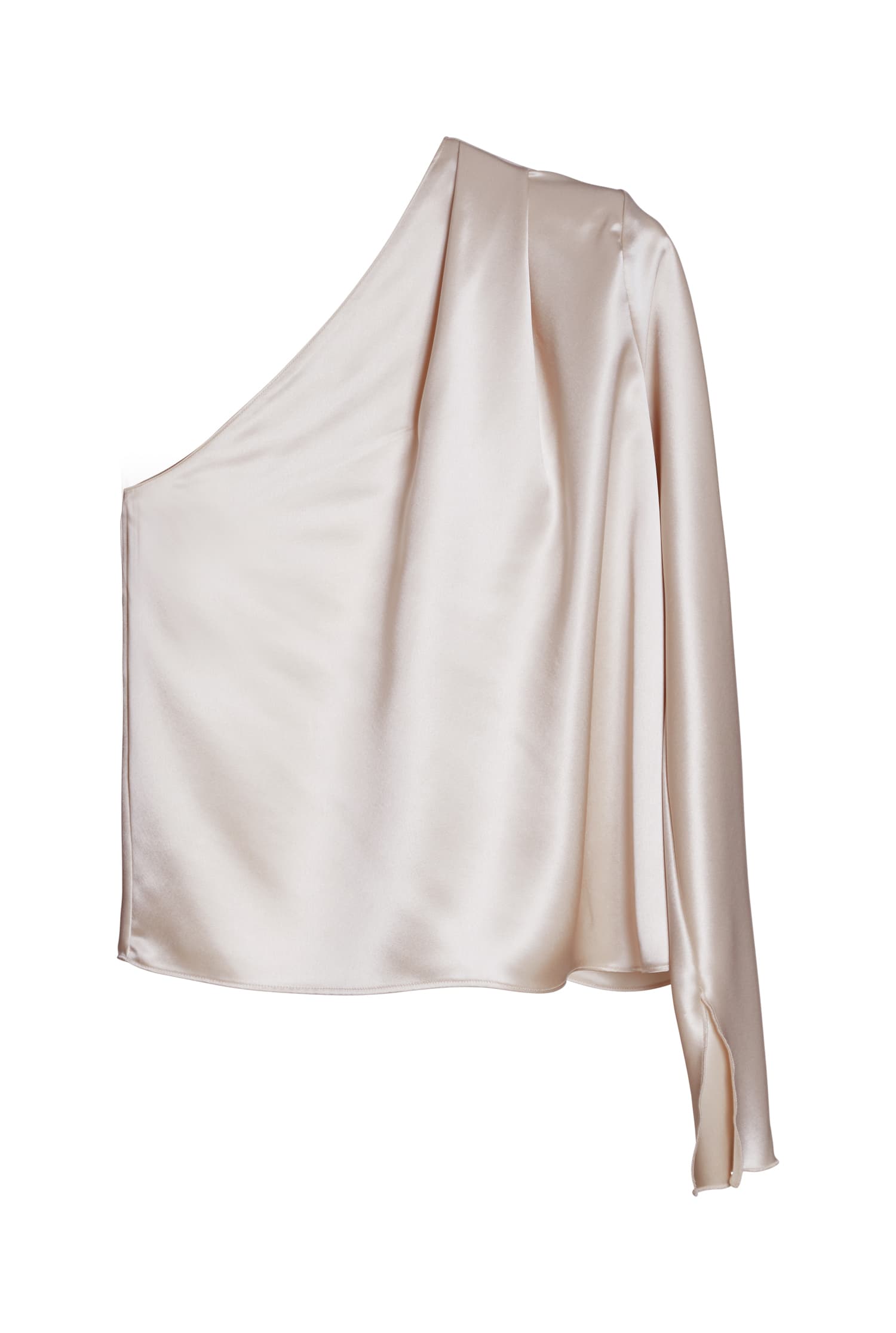 Elle satin blouse cream